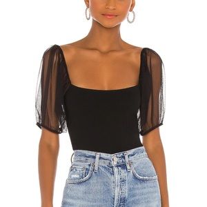 NWT! Free People Puff Sleeve Cami in Black. Size M.